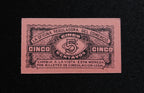 Billete Bilimbique 5 Centavos Gobierno Provisional de Zacatecas (1915) Sin Circular UNC