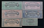 Colección Serie Completa Billetes de Chihuahua "Sábanas de Villa" (1914-1915) UNC / AU