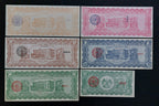 Colección Serie Completa Billetes de Chihuahua "Sábanas de Villa" (1914-1915) UNC / AU