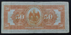 Billete 50 Pesos Banco del Estado de Chihuahua 1913 Locomotora Vapor