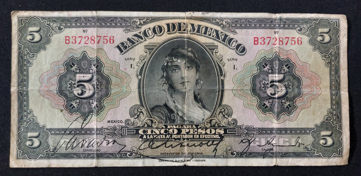 Billete Banco de México 5 Pesos La Gitana Ancho