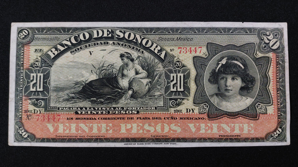 Billete 20 Pesos Banco de Sonora