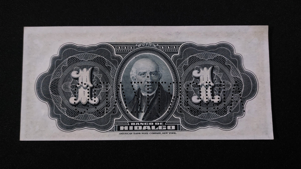 Billete 1 Peso Banco de Hidalgo Pachuca Sin Circular UNC