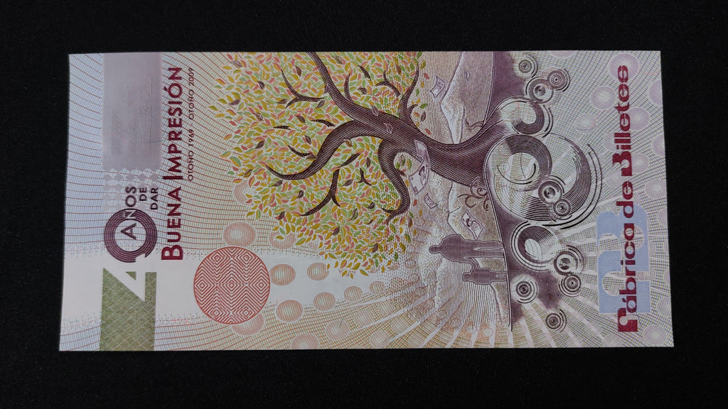 Billete Conmemorativo 40 Aniversario Fabrica de Billetes Banco de Mexico 2009 UNC