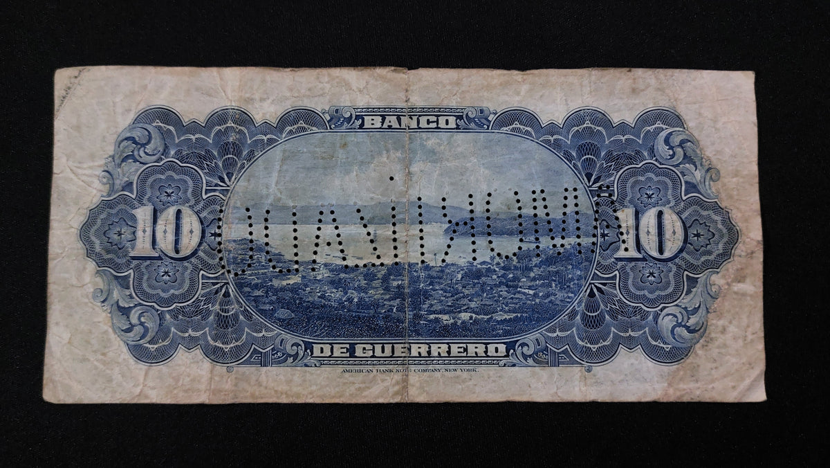 Billete 10 Pesos Banco de Guerrero
