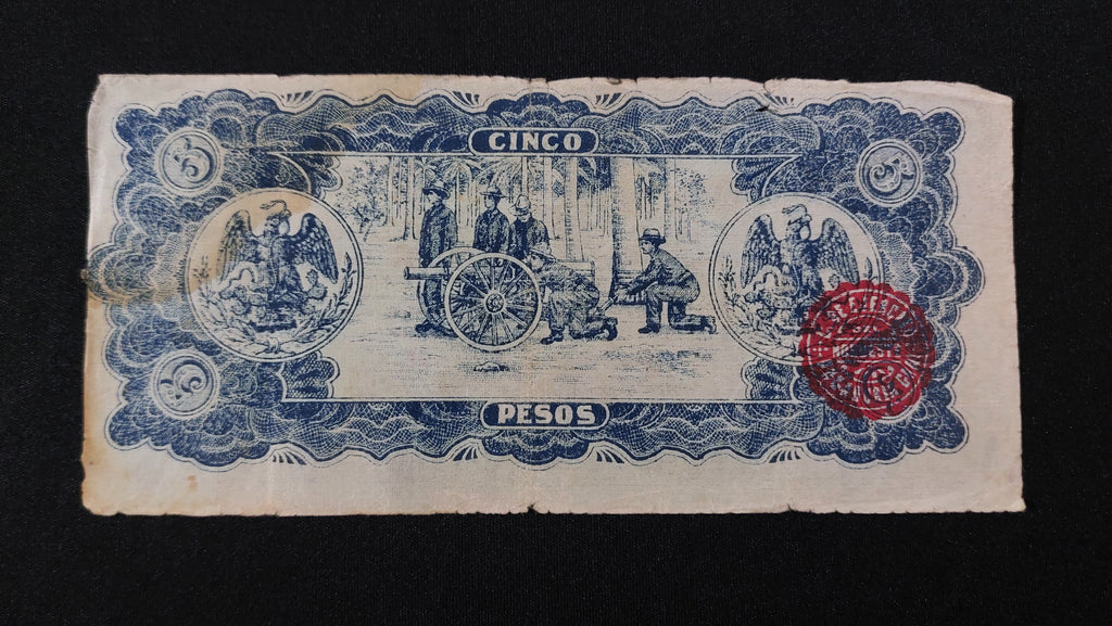 Billete 5 Pesos Ejercito del Noroeste 1916