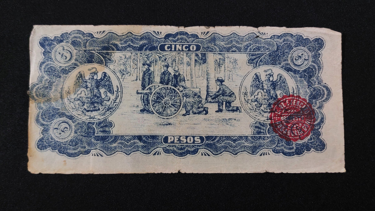 Billete 5 Pesos Ejercito del Noroeste 1916