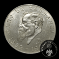 Moneda 5 Pesos Plata Ley .720 Venustiano Carranza Año 1959 México