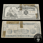 Billete El Estado de Durango 5 Pesos Durango 1915