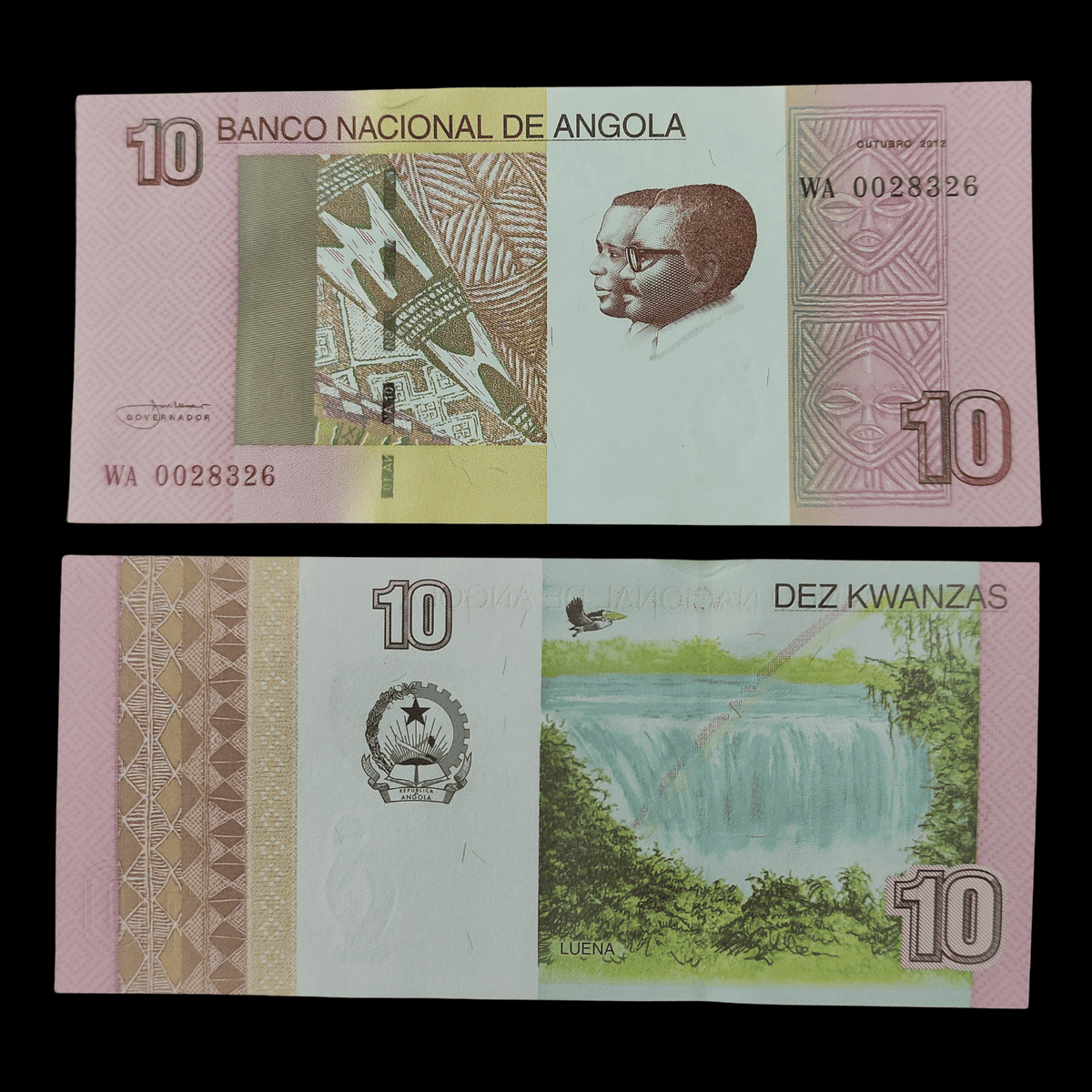 Billete Angola 10 Kwanzas Año 2012- UNC