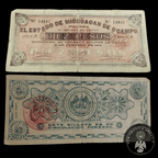 Billete El Estado de Michoacán de Ocampo 10 Pesos 1915