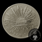 Moneda Plata 8 Reales Guanajuato Go 1897