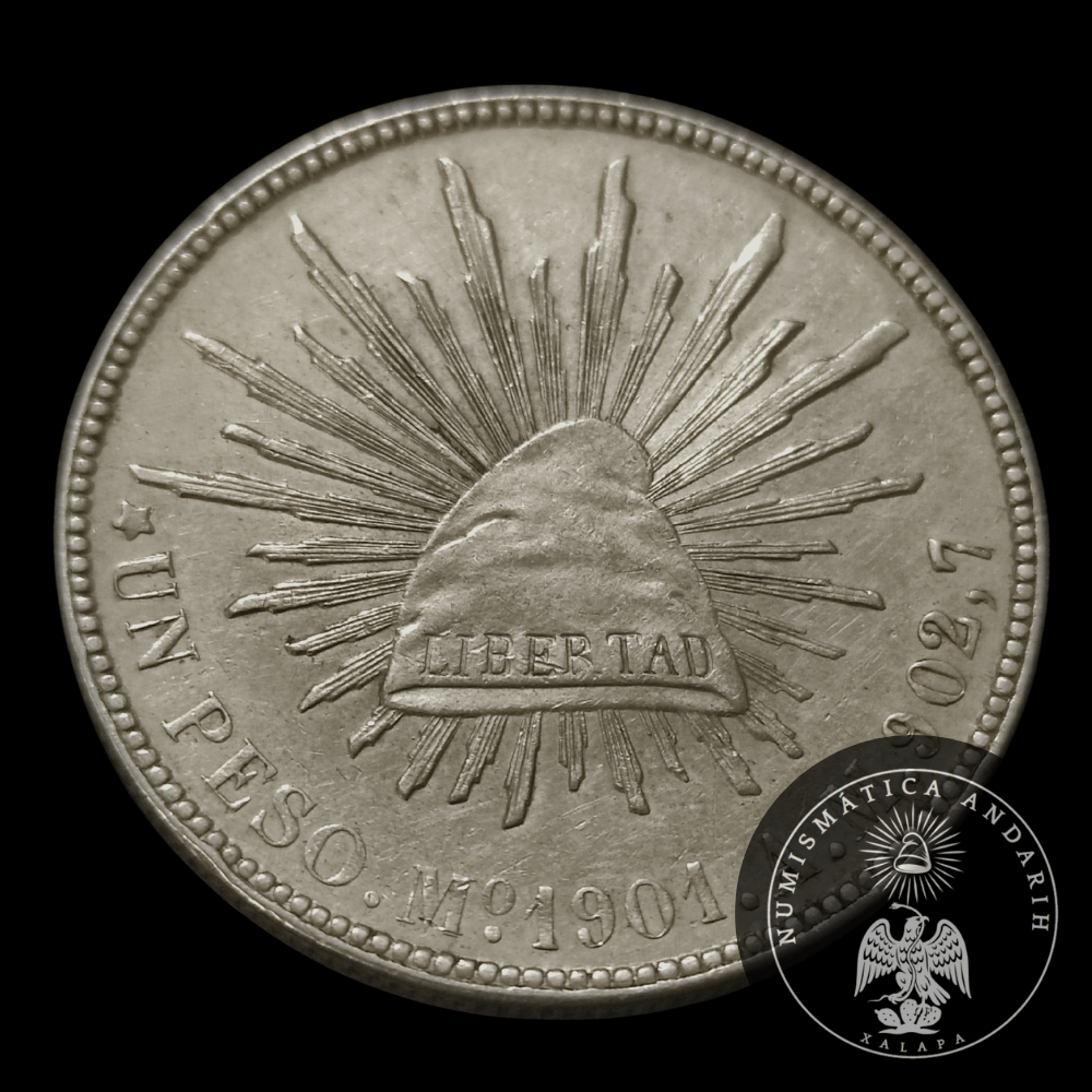 Moneda Plata Un Peso Porfiriato 1901 Mo
