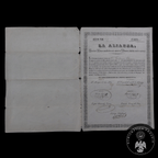 Acción Antigua de la Sociedad Minera "La Alianza" (Almería) año 1845