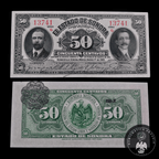 Billete 50 Centavos del Estado de Sonora 1915 Sin Circular UNC
