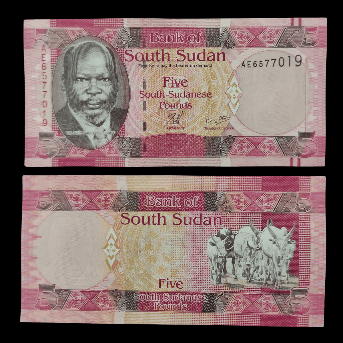 Billete Sudán del Sur 5 Pounds Año 2016- UNC
