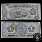 Billete 1 Peso Gobierno Provisional de México 1916 Sin Circular UNC
