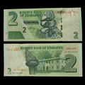 Billete Zimbabue 2  Dólares Año 2016- UNC