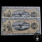 Par Consecutivo Billetes 1 Peso Gobierno Provisional Veracruz 1915 Sin Circular UNC