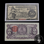 Billete 50 Centavos Gobierno Convencionista de México Toluca 1915 Sin Circular UNC