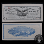 Billete 1 Peso Tesorería de la Federación (Saltillo, Coahuila 1914) Sin Circular UNC