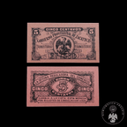 Billete Bilimbique 5 Centavos Gobierno Provisional de Zacatecas (1915) Sin Circular UNC