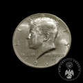 Moneda Plata Medio Dolar Kennedy Estados Unidos 1967 Ley .400
