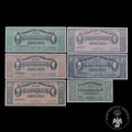 Colección Serie Completa Billetes de Chihuahua "Sábanas de Villa" (1914-1915) UNC / AU