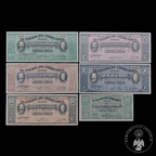 Colección Serie Completa Billetes de Chihuahua "Sábanas de Villa" (1914-1915) UNC / AU