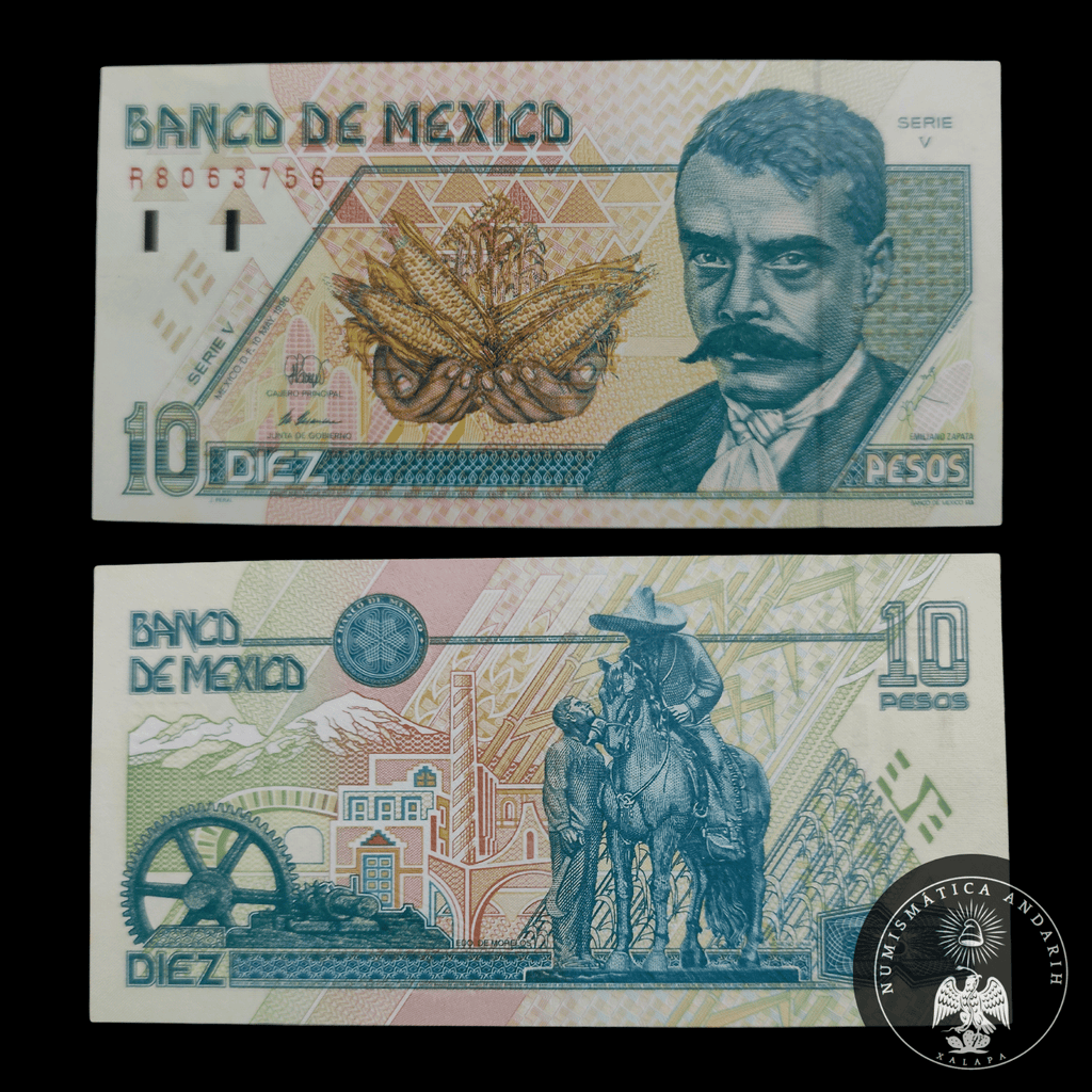 Billete 10 Pesos Emiliano Zapata Mexico 1996 Sin Circular UNC