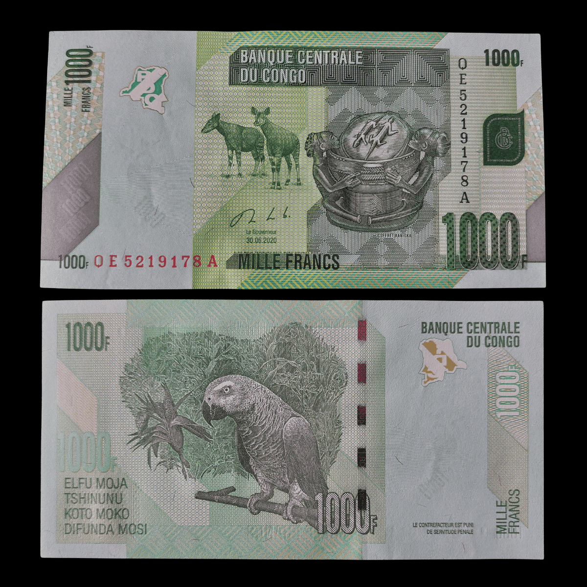 Billete República Democrática del Congo 1000 Francos Año 2020 UNC