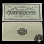 Billete Vale Un Peso Compania Minera Las Dos Estrellas Tlalpujahua Michoacan 1915 Sin Circular UNC