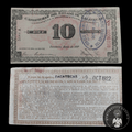 Billete Vale 10 Centavos Carreteras del Estado de Zacatecas Moyahua 1922 AU