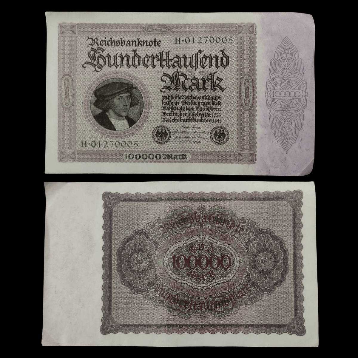 Billete Alemania 100,000 Marcos Año 1923