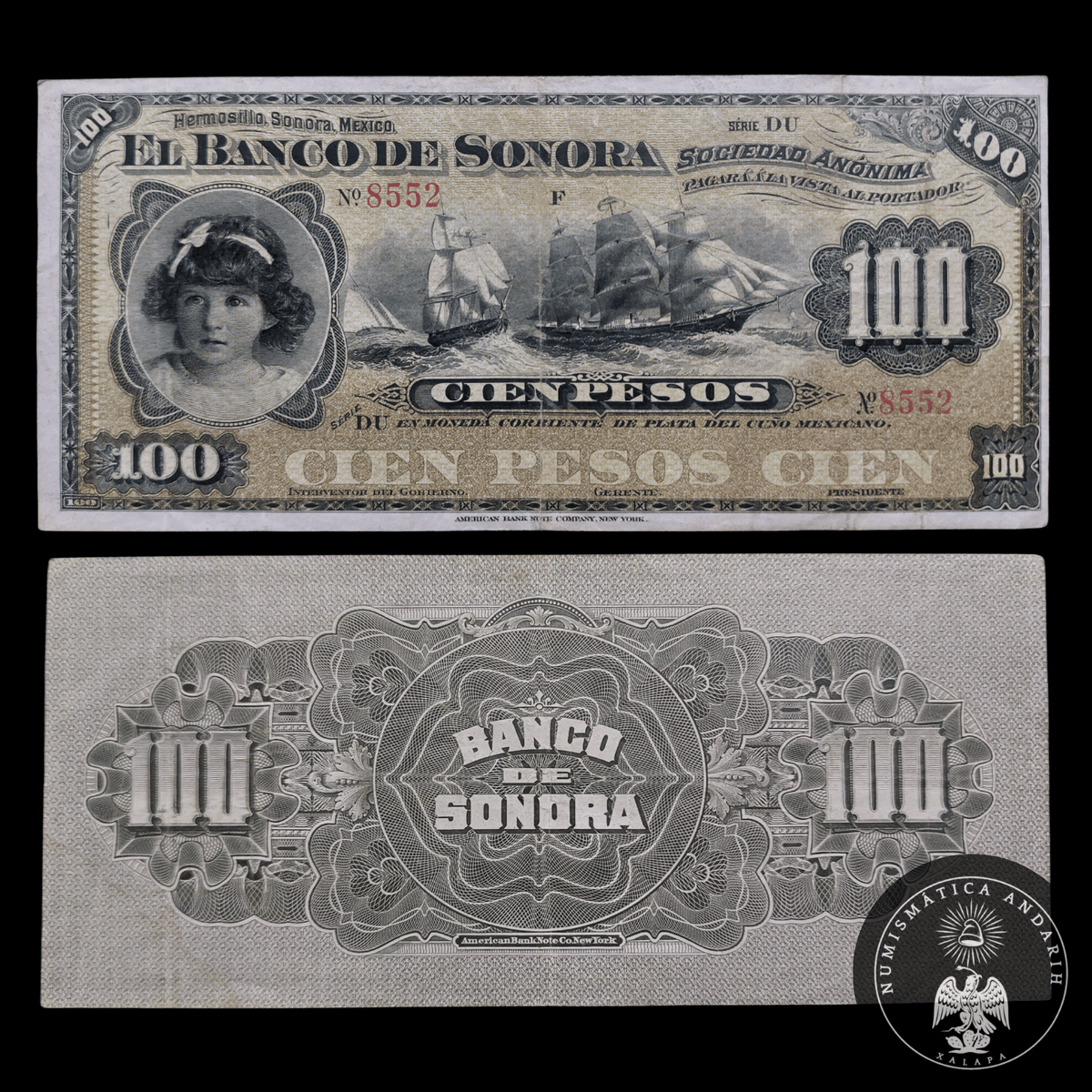 Billete 100 Pesos Banco de Sonora