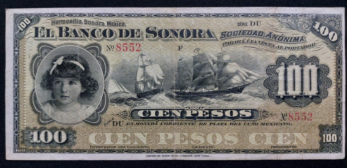 Billete 100 Pesos Banco de Sonora